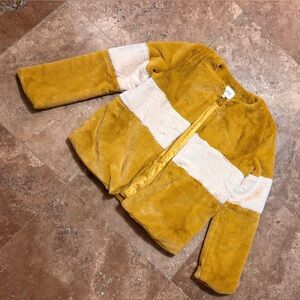 LIKE NEW J.O.A. Open front faux fur lightweight jacket